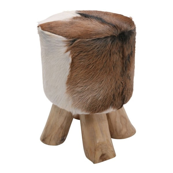 Kožená stolička Kare Design Flint Stone, ⌀ 35 cm