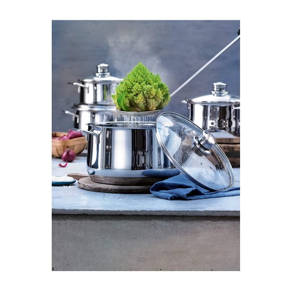 Комплект от 5 тенджери от неръждаема стомана с капаци Cromargan® Diadem Plus - WMF-image-1