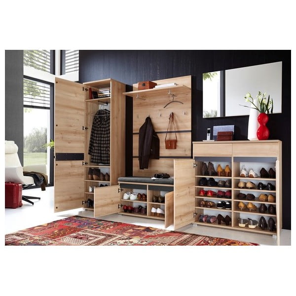 Панел за закачалки с декор от бук в естествен цвят Lissabon - Germania-image-3