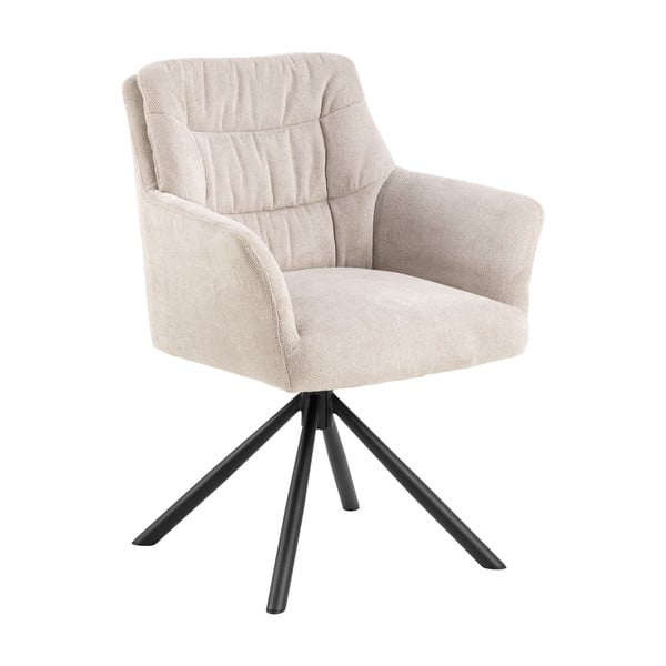 Бежов тапициран трапезен стол с подлакътници Alonso – Actona