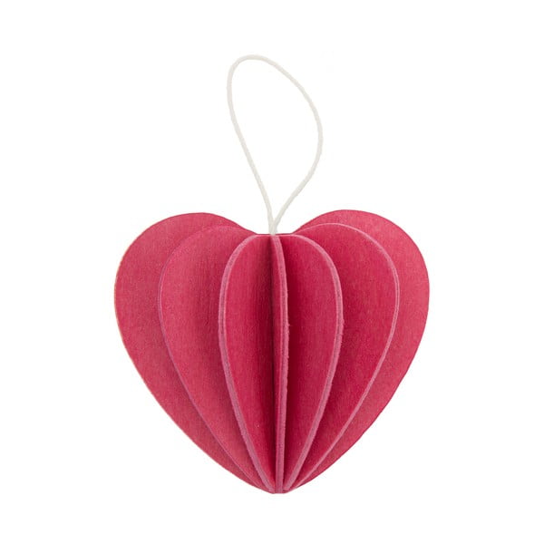 Skládací pohlednice Heart Pink, 4.5 cm