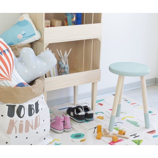 Синя дървена табуретка Calcetines - Little Nice Things-image-3