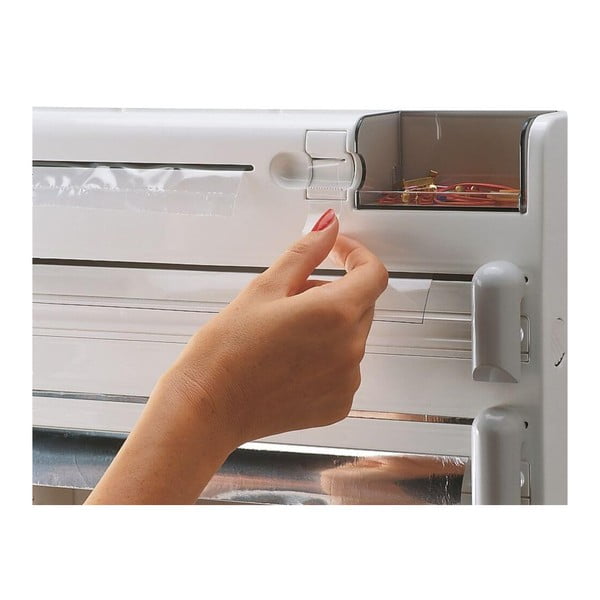 Бяла стенна пластмасова поставка за кухненско фолио и хартиени кърпи Parat – LEIFHEIT-image-3