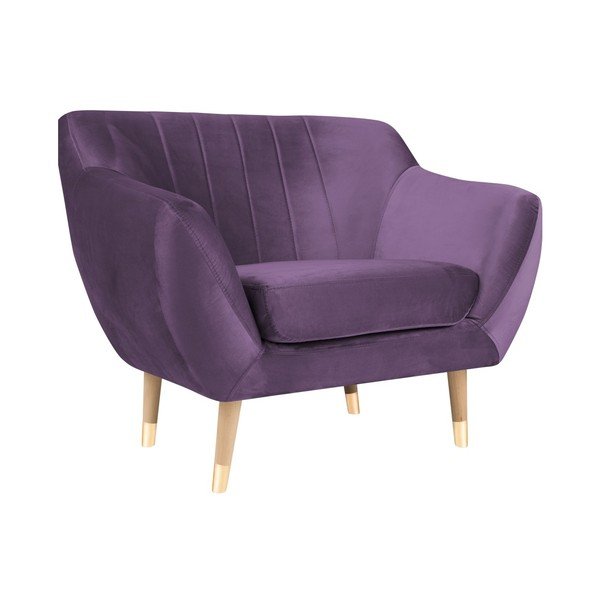 Кресло то лилаво кадифе Benito - Mazzini Sofas-image-2