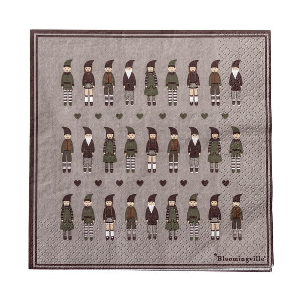 Хартиени салфетки в комплект от 20 бр. 33x33 cm Niklaus – Bloomingville