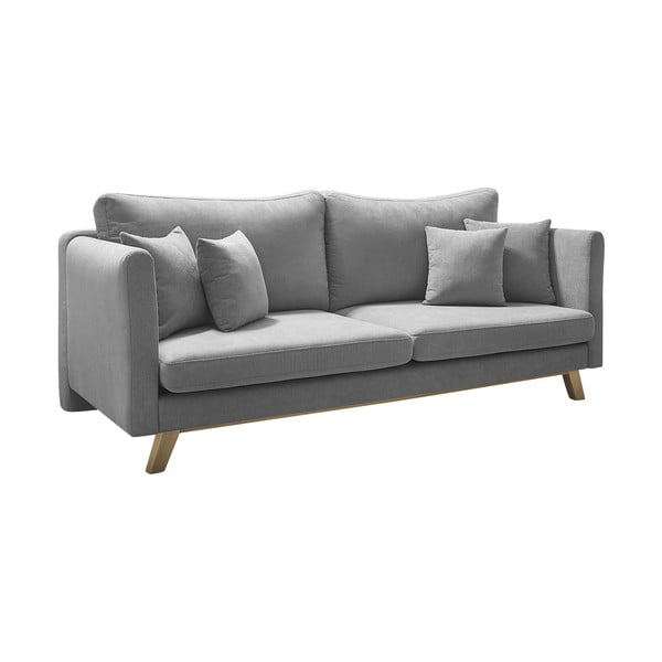 Сив разтегателен диван Triplo - Bobochic Paris-image-3