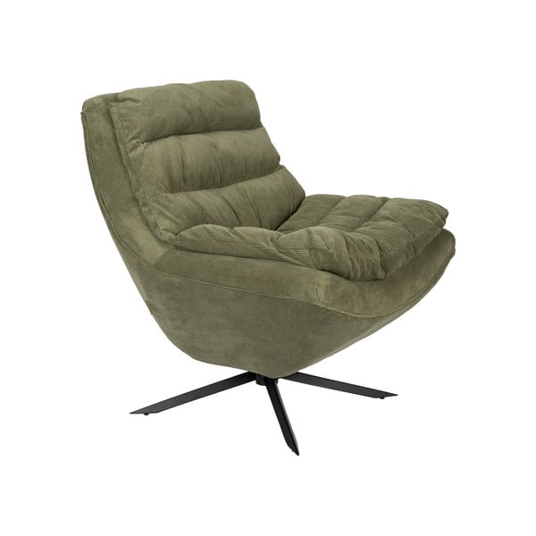 Зелено кадифено кресло Vince - Dutchbone