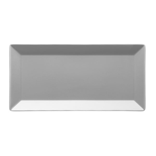 Sada 6 matných šedých talířů Manhattan City Matt, 30 x 15 cm