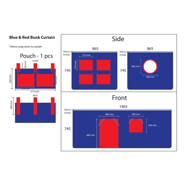 Детска завеса за легло 3 бр. 195x75 cm Domino – Vipack-image-3