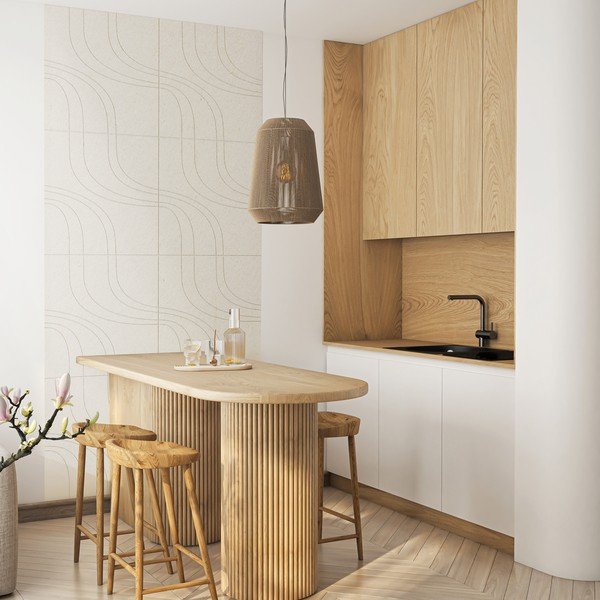Текстилни акустични панели в комплект 2 бр. 60x60 cm Waves II – Styler-image-2