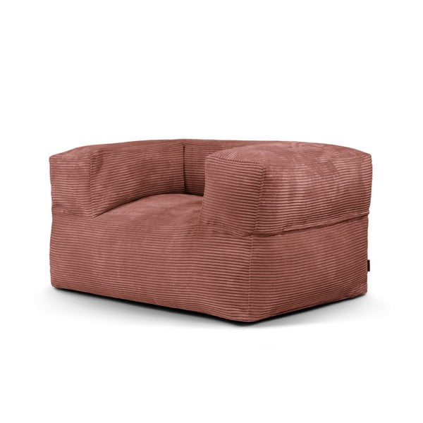 Пуф от рипсено кадифе в тухлен цвят MooG – SLOWDOWN