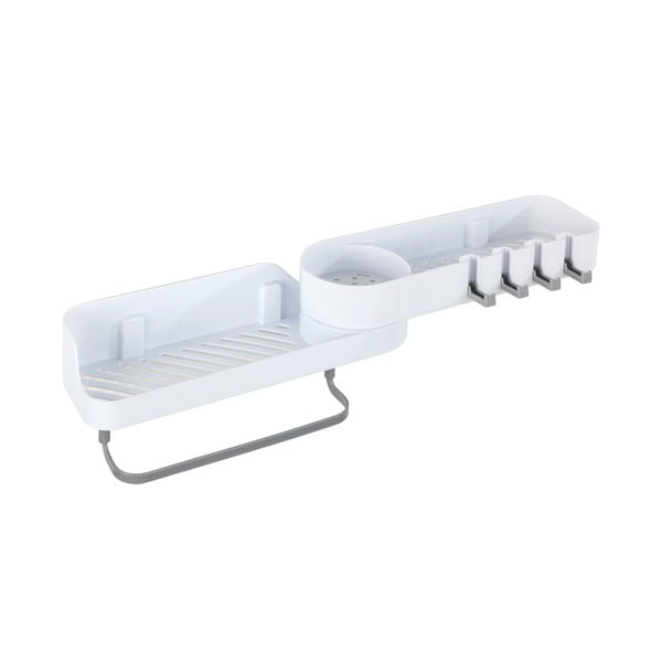 Бял ъглов самоносещ рафт за баня - Maximex-image-2