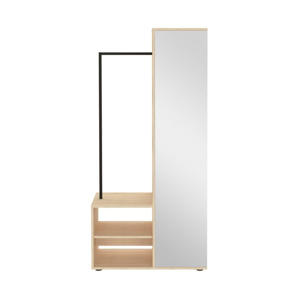 Комплект за коридор в дъбов декор с огледало Bee - TemaHome