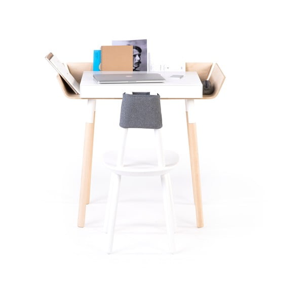 Бяло бюро с 1 чекмедже Бюро My Writing - EMKO-image-3