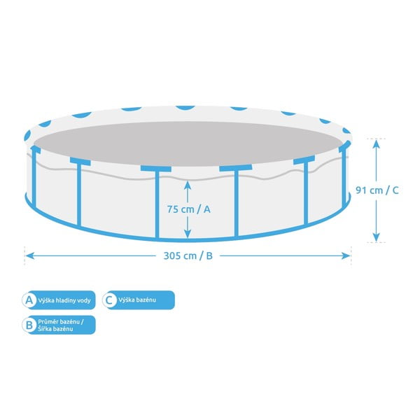 Басейн със солидна конструкция ø 305 cm дълбочина 91 cm Florida – Marimex-image-3