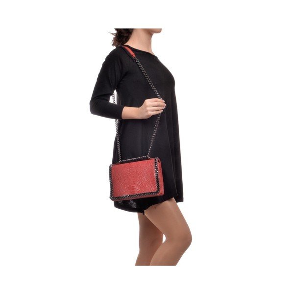 Червена кожена чанта Mangotti Sadia - Mangotti Bags-image-1