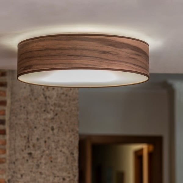 Таванно осветително тяло от естествен орехов фурнир TSURI L, ⌀ 40 cm Tsuri - Sotto Luce-image-1