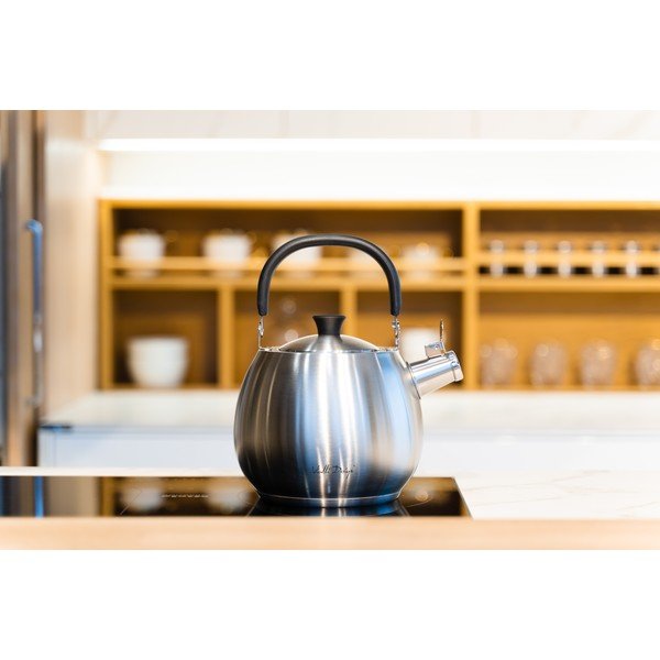 Сребърен чайник от неръждаема стомана с бутало , 2,5 л Bolla - Vialli Design-image-1