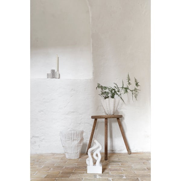 Бяла ваза от полирезин (височина 22 cm) Shell – Mette Ditmer Denmark-image-3