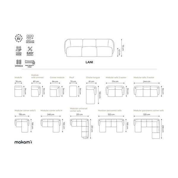 Теракотена шенилова табуретка Lani – Makamii-image-4