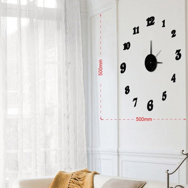 Nástěnné nalepovací hodiny Mauro Ferretti Numbers, ⌀ 50 cm-image-1