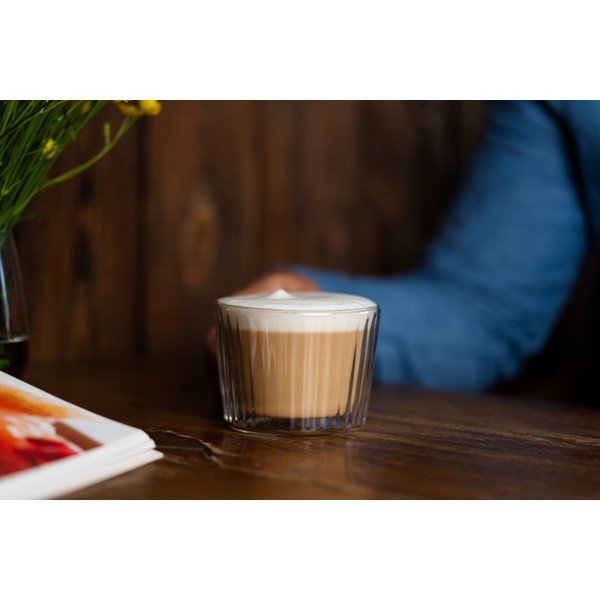 Стъклени чаши в комплект 2 бр. за капучино 250 ml Livio Duo – Vialli Design-image-3