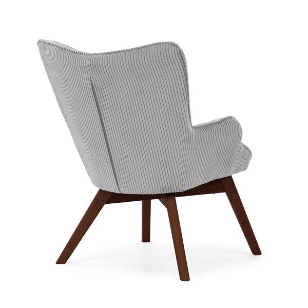 Сиво кресло от рипсено кадифе Niko – Ropez-image-3