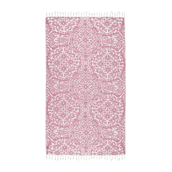 Розова хавлиена кърпа Kate Louise Camelia, 165 x 100 cm