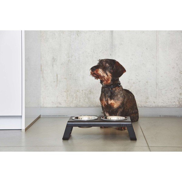 Метален комплект купички с основа за куче Desco Grolive M – MiaCara-image-1