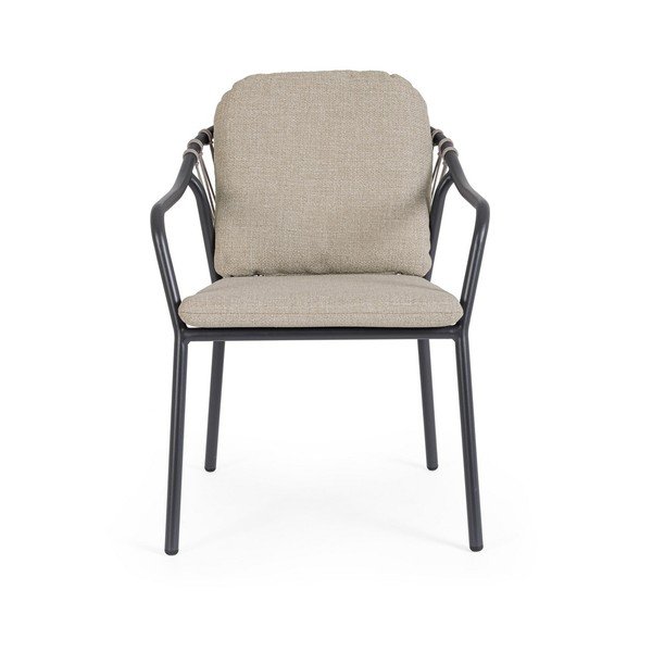 Светлокафяв метален градински стол Edvige – Bizzotto-image-2