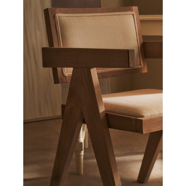 Тапициран трапезен стол в естествен цвят Cebu – Premier Housewares-image-4