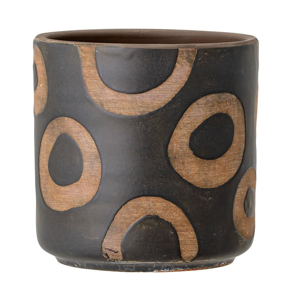 Черна теракотена саксия, височина 12 см Avo - Bloomingville-image-2