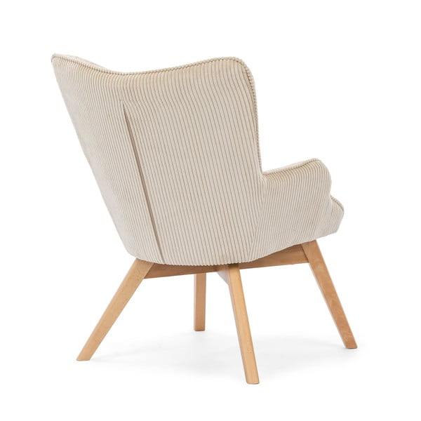 Бежово кресло от рипсено кадифе Niko – Ropez-image-3