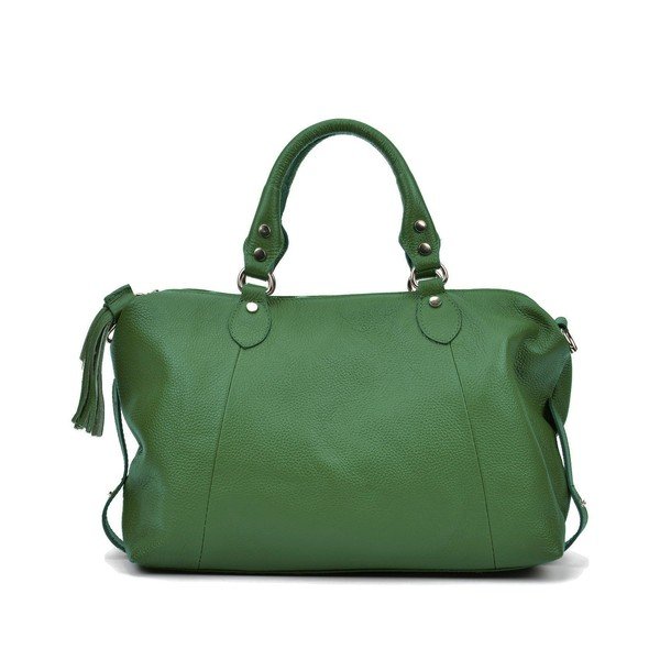 Зелена кожена чанта Mangotti Debra - Mangotti Bags-image-1