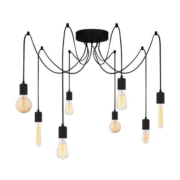 Черно висящо осветително тяло Kabluni – Opviq lights-image-2