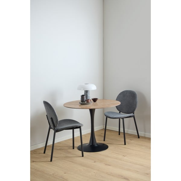 Антрацитен трапезен стол Cliff – Actona-image-1