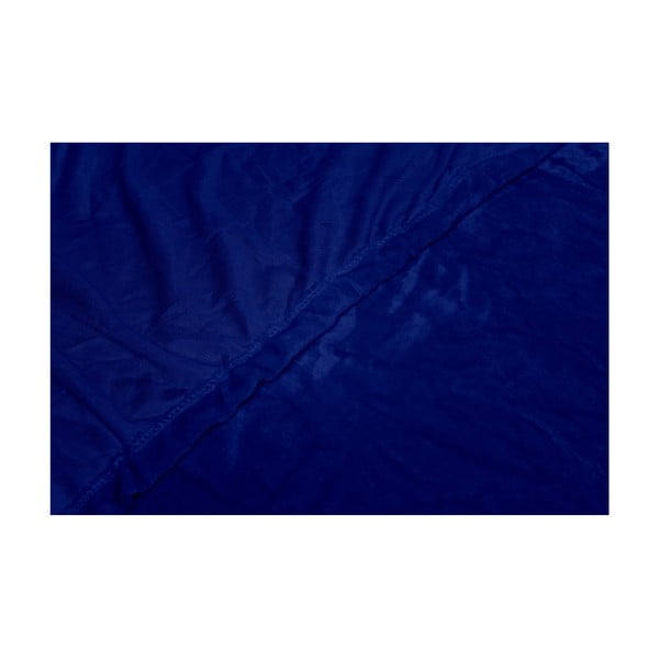 Тъмносин чаршаф от микроплюш, 180 x 200 cm - My House-image-1