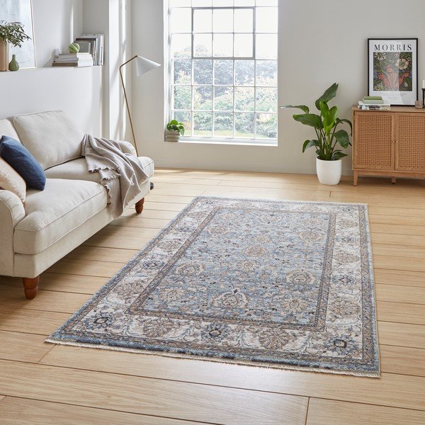 Пътека в синьо и кремаво 80x300 cm Vintage – Think Rugs-image-1