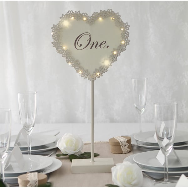 Svatební dekorace na stůl s LED světly One