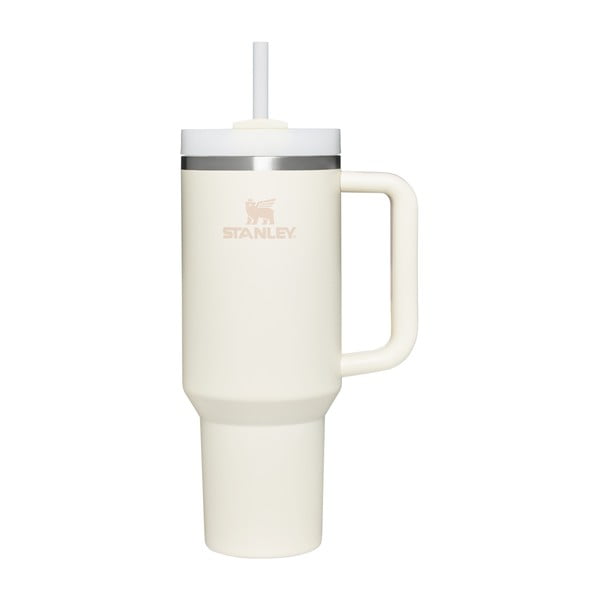 Кремав термос със сламка от неръждаема стомана 1,18 l Quencher H2.0 FlowState Tumbler Cream – Stanley