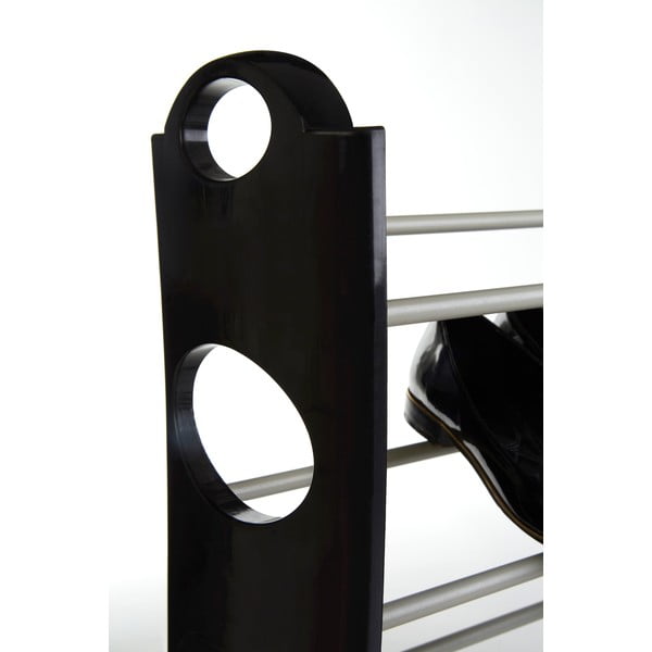 Черен и сребрист метален стелаж за обувки Tavia – Premier Housewares-image-3