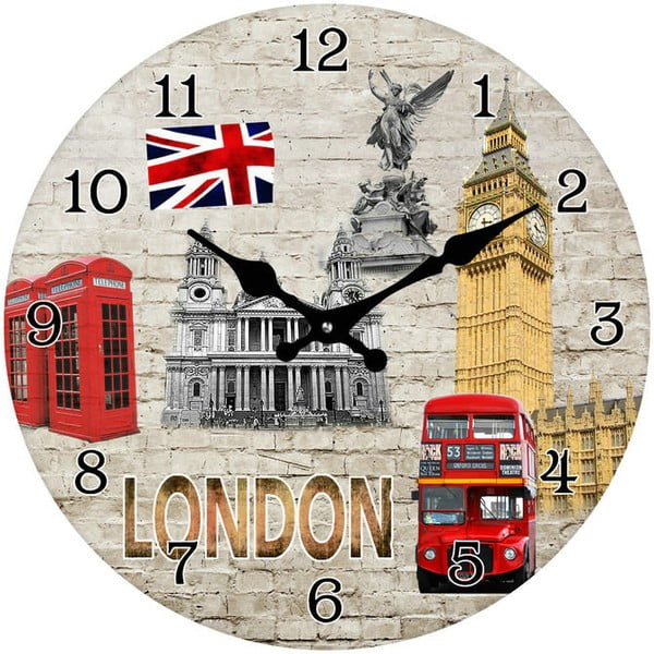 Стъклен часовник, доминиращ над Лондон, 34 cm - Postershop