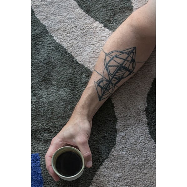 Тъмнозелен памучен килим подходящ за пране 50x80 cm Figura – Mette Ditmer Denmark-image-2