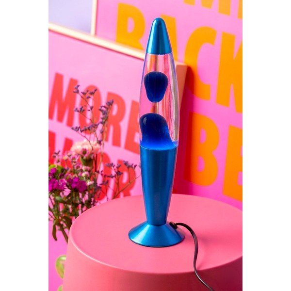 Синя стъклена лава лампа (височина 35,5 cm) Funky Rocket Lava – Leitmotiv-image-1