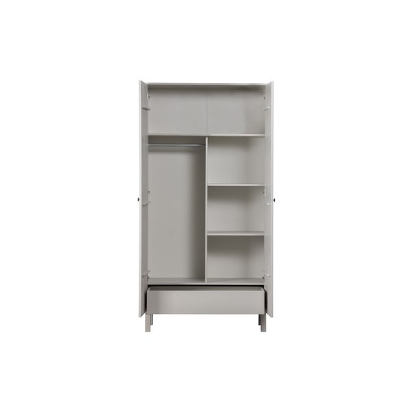 Светлосив гардероб от борова дървесина 100x195 cm Madu - WOOOD-image-3