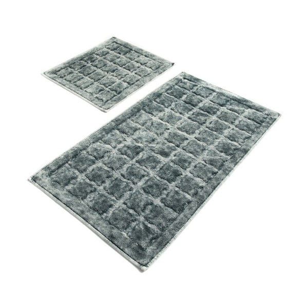 Комплект от 2 сиви памучни килима за баня Jean Grey - Confetti Bathmats