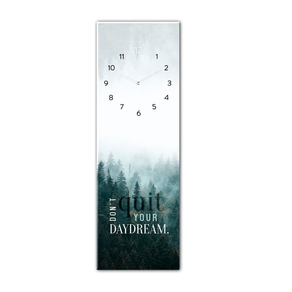 Стъклен стенен часовник Daydream, 20 x 60 cm - Styler