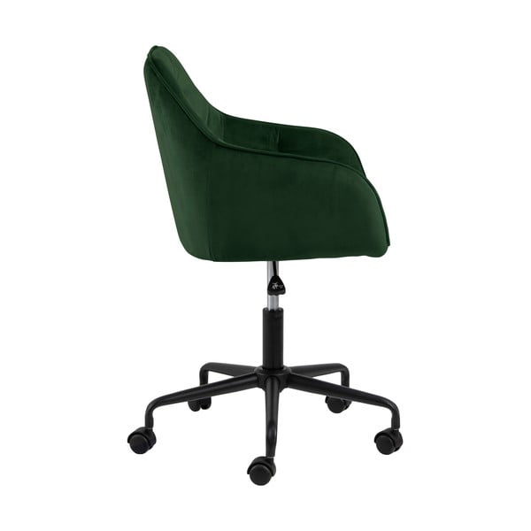 Зелен офис стол с кадифена повърхност Brooke - Actona-image-3