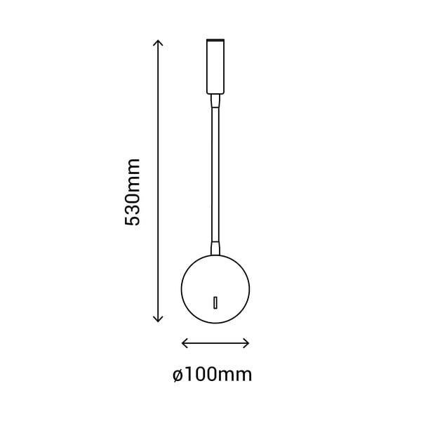 Бяла стенна лампа, височина 53 cm Leo - SULION-image-2