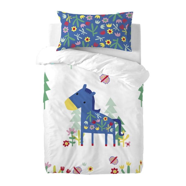 Бебешко памучно спално бельо Little Horse, 100 x 120 cm - Moshi Moshi